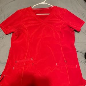 Nurse scrubs set with multiple pockets